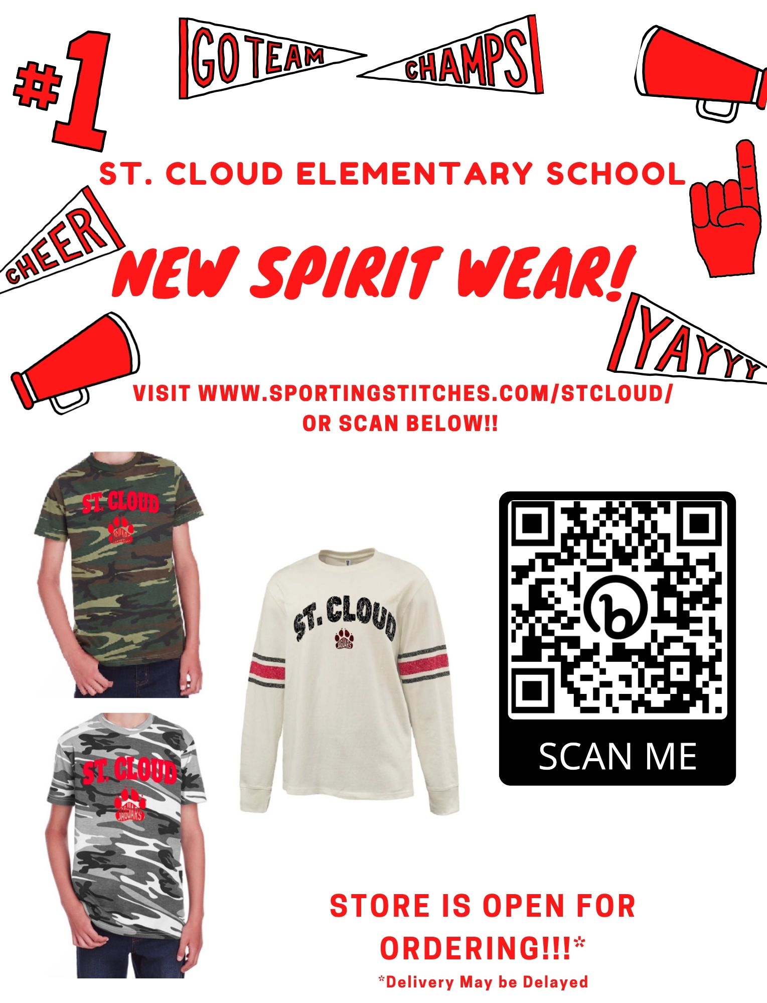 New St. Cloud Spirit Wear long sleeve shirts
